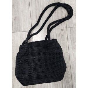 Crochet Knitting Shoulder Bags for Women Bucket Handwoven Handbags